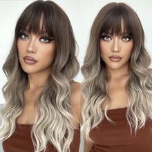 Load image into Gallery viewer, Havana | Ombre Long Wavy Synthetic Hair Wig with Bangs