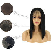 Load image into Gallery viewer, Ario | Black Medium Long Straight Lace Front Synthetic Hair Wig