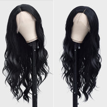 Load image into Gallery viewer, LuxyCrazy | Black Long Wavy Lace Front Synthetic Hair Wig