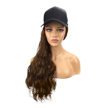Load image into Gallery viewer, Contico | Light Brown Long Curly Synthetic Hair Wig Hat