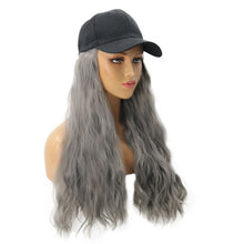 Load image into Gallery viewer, Contico | Ash Long Curly Synthetic Hair Wig with Cap Hat