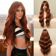 Load image into Gallery viewer, Flamingo | Burgundy Wine Red Long Wavy Synthetic Hair Wig