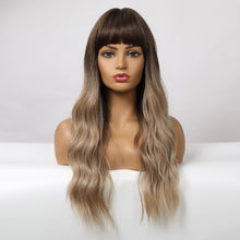 Load image into Gallery viewer, Heather | Ombre Blonde Long Wavy Synthetic Hair Wig with Bangs