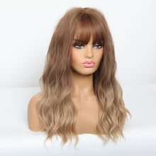Load image into Gallery viewer, Beth | Blonde Long Wavy Synthetic Hair Wig with Bangs
