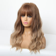 Load image into Gallery viewer, Beth | Blonde Long Wavy Synthetic Hair Wig with Bangs