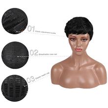 Load image into Gallery viewer, Zaela | Black Short Pixie Cut Wavy Synthetic Hair Wig