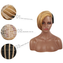 Load image into Gallery viewer, Evyleena | Blonde Short Pixie Cut Wavy Synthetic Hair Wig