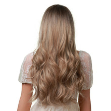 Load image into Gallery viewer, Sofia | Brown Long Wavy Synthetic Hair Wig with Bangs