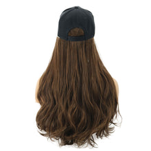 Load image into Gallery viewer, Blossom | Dark Brown Long Wavy Synthetic Hair Wig Hat with Cap
