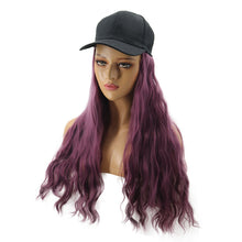 Load image into Gallery viewer, Contico | Purple Long Curly Synthetic Hair Wig Hat