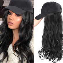 Load image into Gallery viewer, Blossom | Black Long Wavy Synthetic Hair Wig Hat with Cap