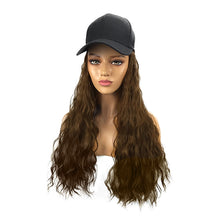 Load image into Gallery viewer, Contico | Light Brown Long Curly Synthetic Hair Wig Hat