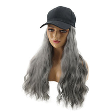 Load image into Gallery viewer, Contico | Ash Long Curly Synthetic Hair Wig with Cap Hat