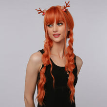 Load image into Gallery viewer, Wicked | Halloween Ginger Orange Long Curly Synthetic Hair Wig with Bangs