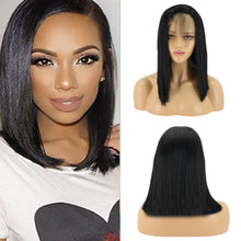 Load image into Gallery viewer, Ario | Black Medium Long Straight Lace Front Synthetic Hair Wig