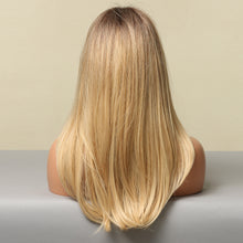 Load image into Gallery viewer, Venus | Blonde Long Straight Synthetic Hair Wig with Bangs

