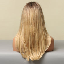 Load image into Gallery viewer, Venus | Blonde Long Straight Synthetic Hair Wig with Bangs