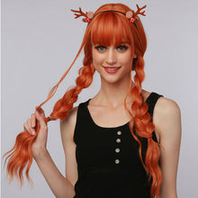 Load image into Gallery viewer, Wicked | Halloween Ginger Orange Long Curly Synthetic Hair Wig with Bangs