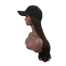 Load image into Gallery viewer, Blossom | Dark Brown Long Wavy Synthetic Hair Wig Hat with Cap