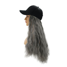 Load image into Gallery viewer, Contico | Ash Long Curly Synthetic Hair Wig with Cap Hat