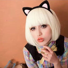 Load image into Gallery viewer, Siana | Blonde Medium Straight Synthetic Bob Hair Wig with Bangs