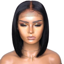 Load image into Gallery viewer, Alexi | Black Medium Long Straight Lace Front Synthetic Hair Wig