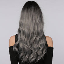 Load image into Gallery viewer, YYDS | Halloween Silver Long Wavy Synthetic Hair Wig with Bangs