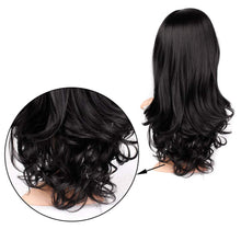 Load image into Gallery viewer, Valentina | Dark Brown Black Long Wavy Synthetic Hair Wig