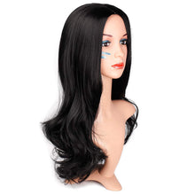 Load image into Gallery viewer, Valentina | Dark Brown Black Long Wavy Synthetic Hair Wig
