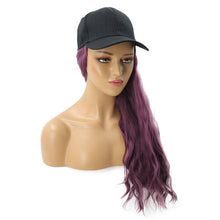 Load image into Gallery viewer, Contico | Purple Long Curly Synthetic Hair Wig Hat