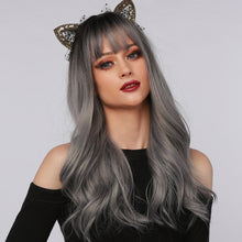Load image into Gallery viewer, YYDS | Halloween Silver Long Wavy Synthetic Hair Wig with Bangs