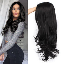 Load image into Gallery viewer, Valentina | Dark Brown Black Long Wavy Synthetic Hair Wig
