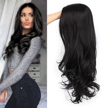 Load image into Gallery viewer, Valentina | Dark Brown Black Long Wavy Synthetic Hair Wig