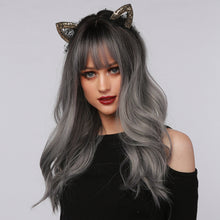 Load image into Gallery viewer, YYDS | Halloween Silver Long Wavy Synthetic Hair Wig with Bangs