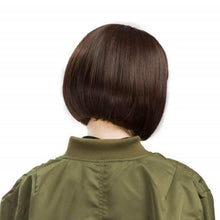 Load image into Gallery viewer, Siana | Dark Brown Medium Straight Synthetic Bob Hair Wig with Bangs