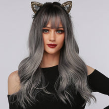 Load image into Gallery viewer, YYDS | Halloween Silver Long Wavy Synthetic Hair Wig with Bangs