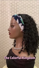 Load and play video in Gallery viewer, Nadia | Black Medium Long Curly Synthetic Hair Headband Wig