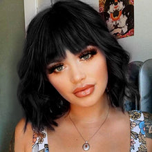 Load image into Gallery viewer, Street Rocker | Red Medium Wavy Synthetic Hair Wig