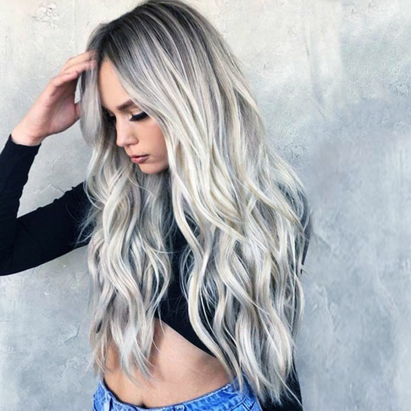 Icequeen | Ash Blonde Long Curly Synthetic Hair Wig