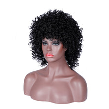 Load image into Gallery viewer, Camila | Black Medium Curly Synthetic Hair Wig

