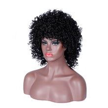 Load image into Gallery viewer, Camila | Black Medium Curly Synthetic Hair Wig