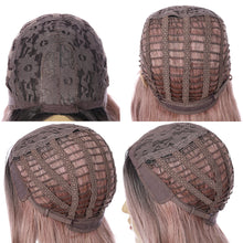 Load image into Gallery viewer, PokerFace | Black and Pink Long Curly Synthetic Hair Wig with Bangs