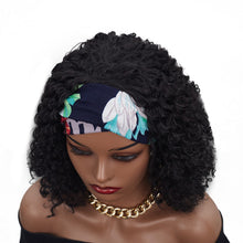 Load image into Gallery viewer, Danny | Black Medium Long Curly Synthetic Hair Headband Wig