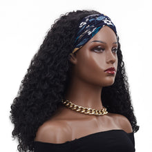 Load image into Gallery viewer, Dannie | Black Medium Long Curly Synthetic Hair Headband Wig