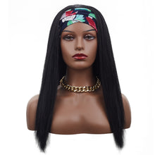 Load image into Gallery viewer, Skyla | Black Long Straight Synthetic Hair Yaki Headband Wig
