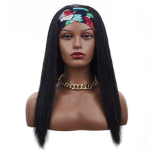 Load image into Gallery viewer, Skyla | Black Long Straight Synthetic Hair Yaki Headband Wig