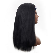 Load image into Gallery viewer, Skyla | Black Long Straight Synthetic Hair Yaki Headband Wig
