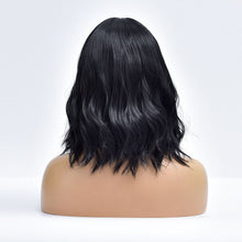 Load image into Gallery viewer, 5thBoss | Black Medium Long Curly Synthetic Hair Wig with Bangs