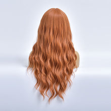 Load image into Gallery viewer, Amber | Orange Long Curly Synthetic Hair Wig with Bangs