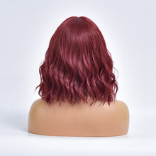 Load image into Gallery viewer, Ruby | Red Medium Long Curly Synthetic Hair Wig with Bangs
